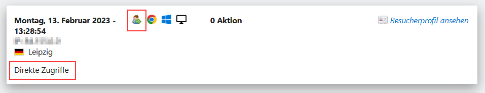 Screenshot Matomo 0 Aktionen