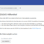 Screenshot DSGVO Hilfsmittel Matomo