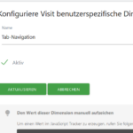 Screenshot Matomo benutzerdefinierte Dimension