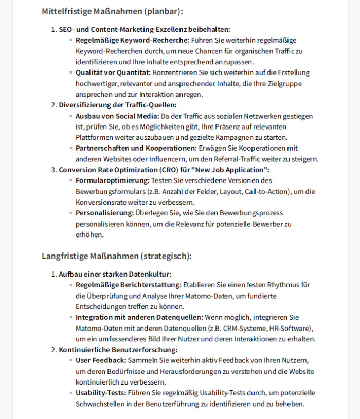 Screenshot Manus Webanalyse Report